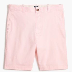 Mens J Crew Pink Cloud 9" Stretch Chino Shorts